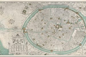 Marcus Gerardus map of Bruges from 1562 gets a facelift.