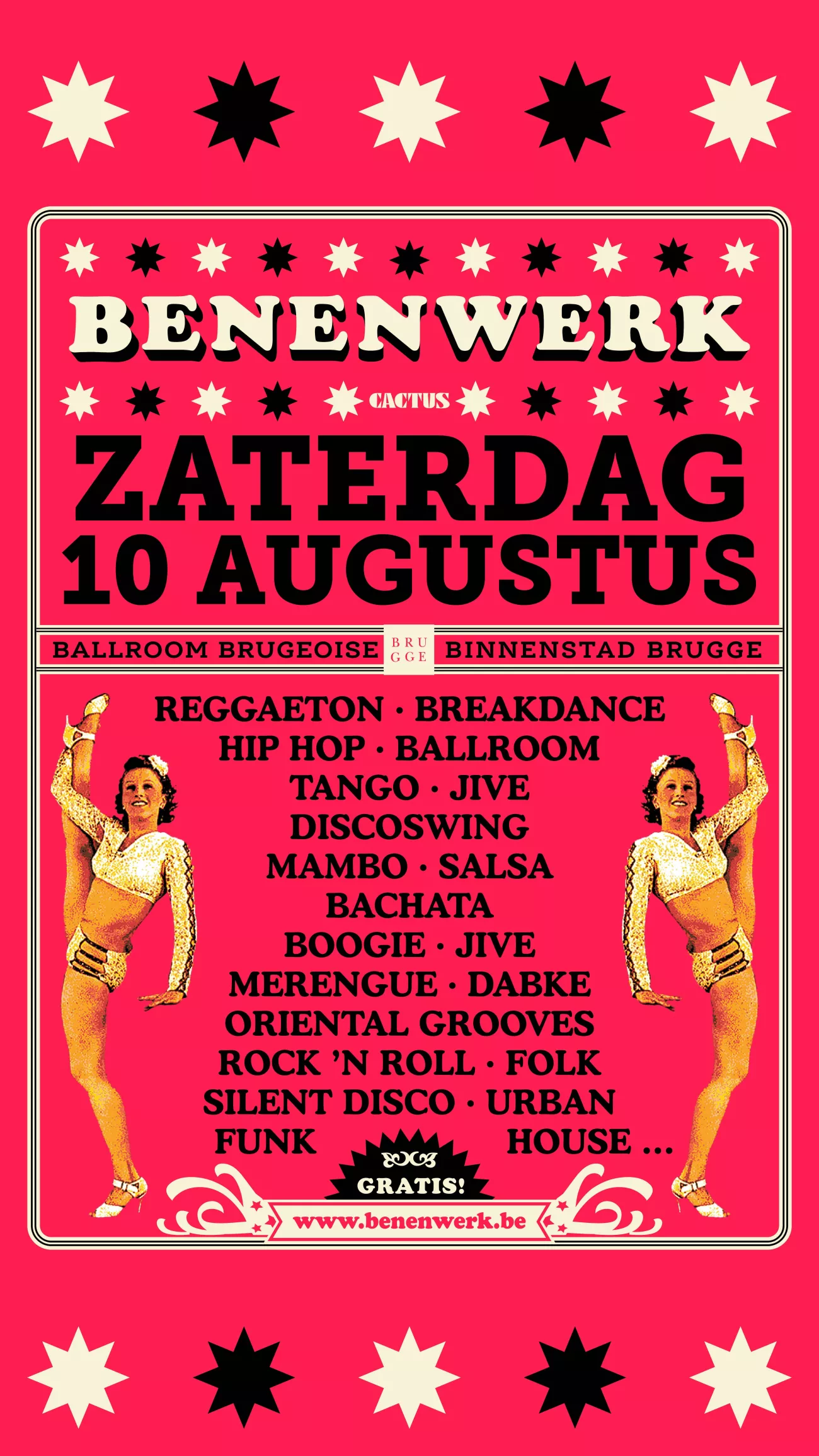 Benenwerk 10 augustus 2024: Dans de nacht weg in Brugge